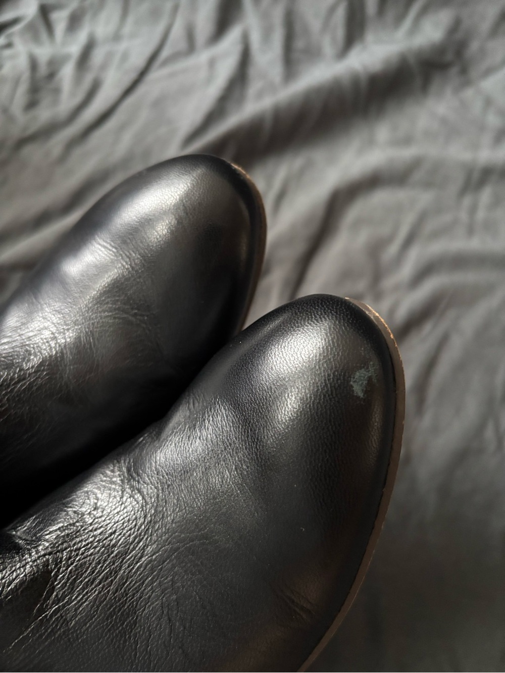 Coach Black Leather Ankle Boots with wooden heel and gold details - Picture 9 of 9